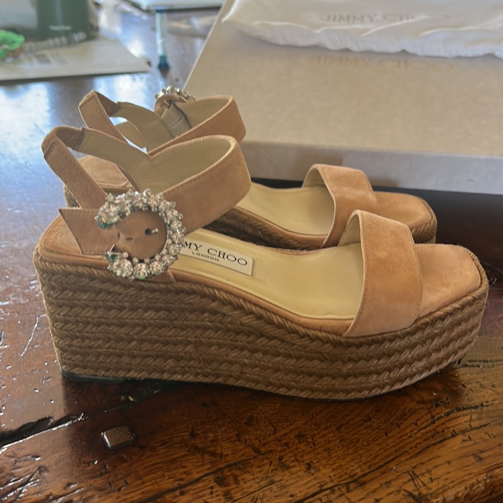Gently used Jimmy Choo sandals sz 6 original box and bag included - Picture 8 of 10